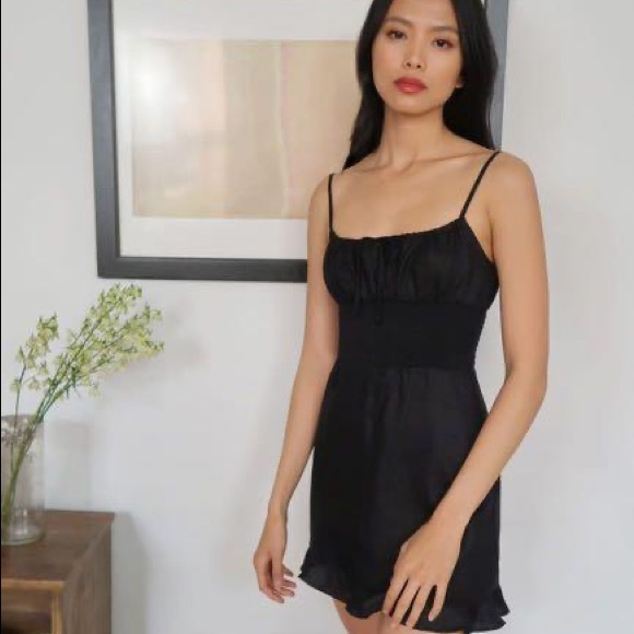 NWT Reformation Rosemary Dress in Black - Picture 4 of 7